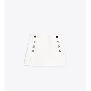 ZARA Elegant White Buttoned Women's Skirt